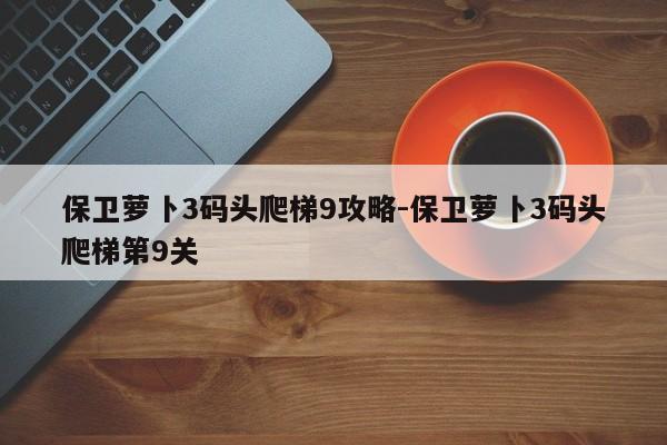 保卫萝卜3码头爬梯9攻略-保卫萝卜3码头爬梯第9关