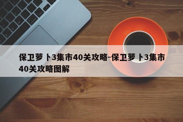 保卫萝卜3集市40关攻略-保卫萝卜3集市40关攻略图解